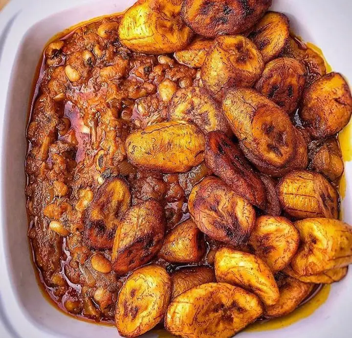 Plantain and beans