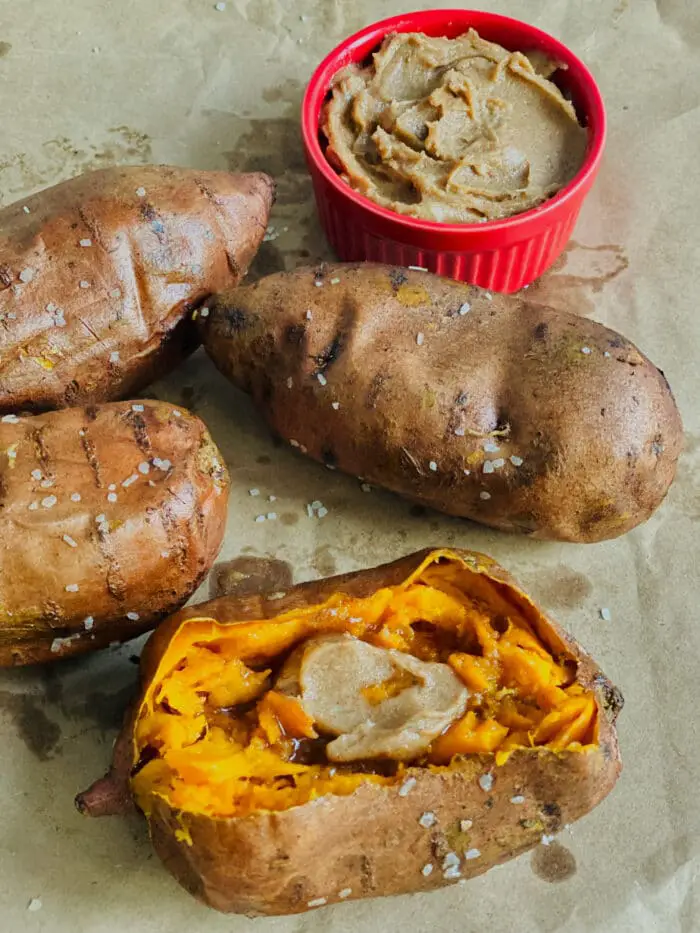 Air Fryer Baked Potatoes With Brown Sugar Cinnamon Butter