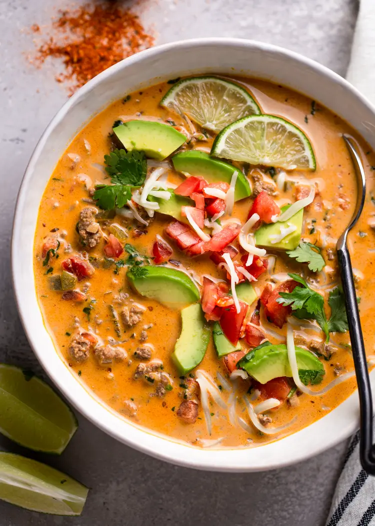 Creamy taco soup