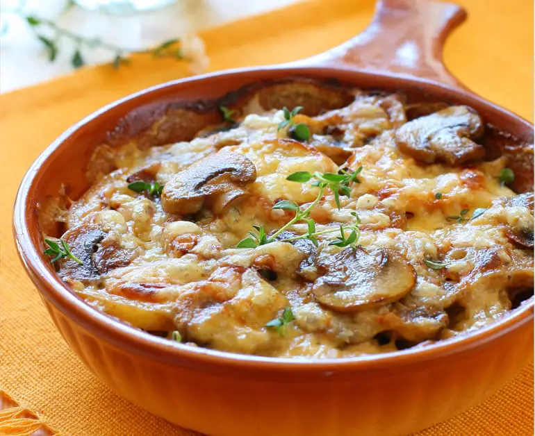 Wild Mushroom And Sweet Potato Gratin