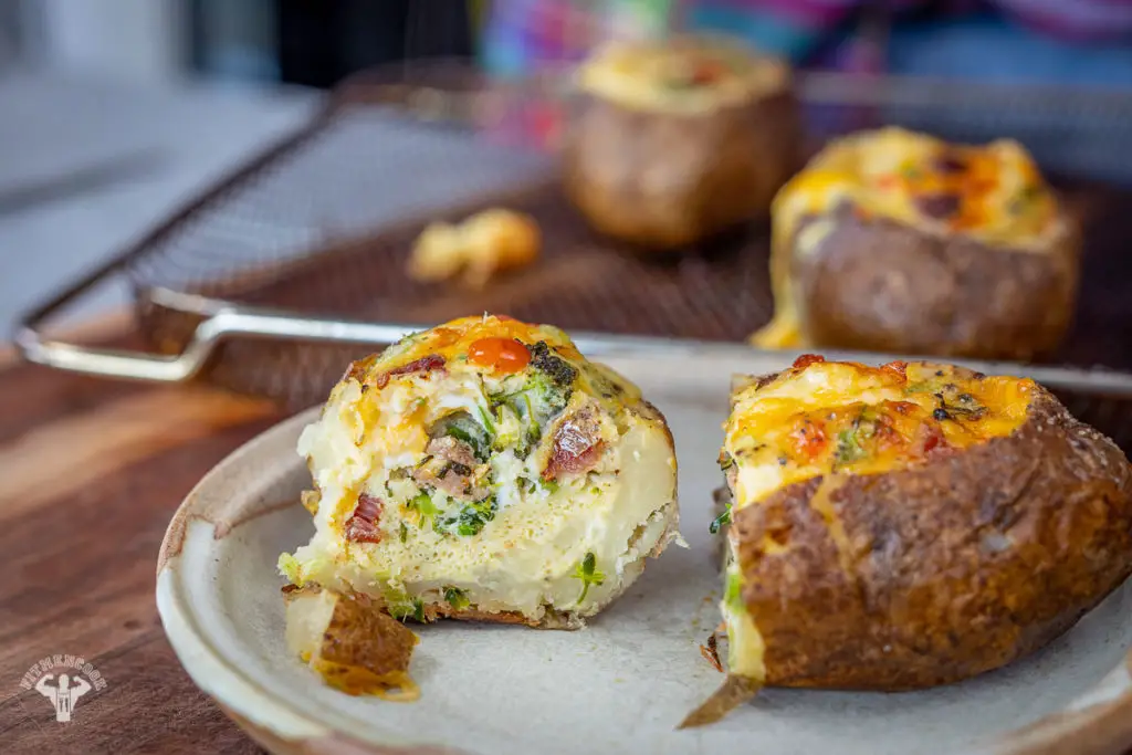 Omelette Loaded Air Fryer Potato