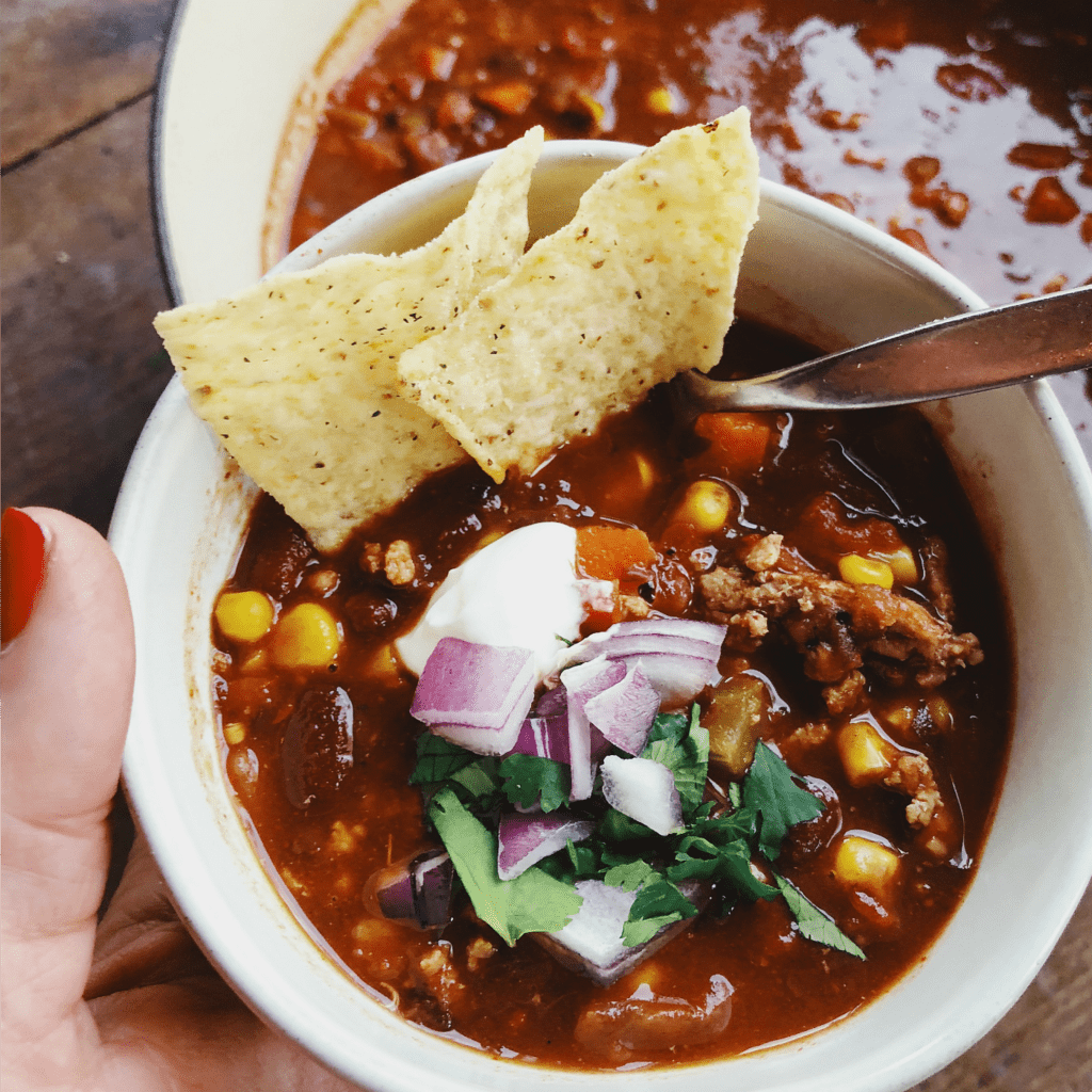 Pantry Chicken taco soup