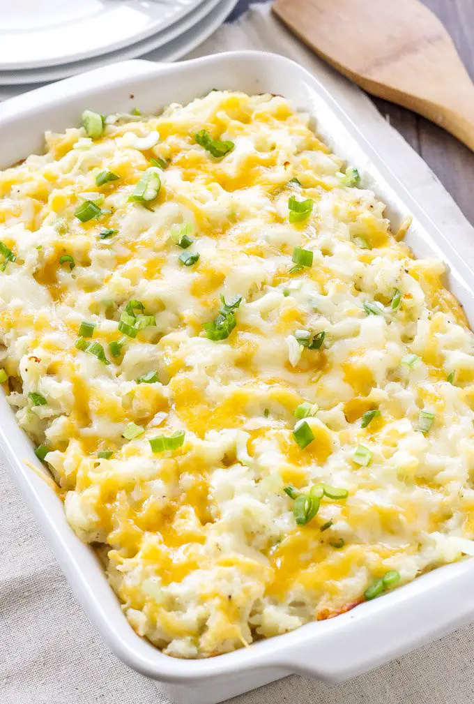 Skinny Cheesy Potato Casserole