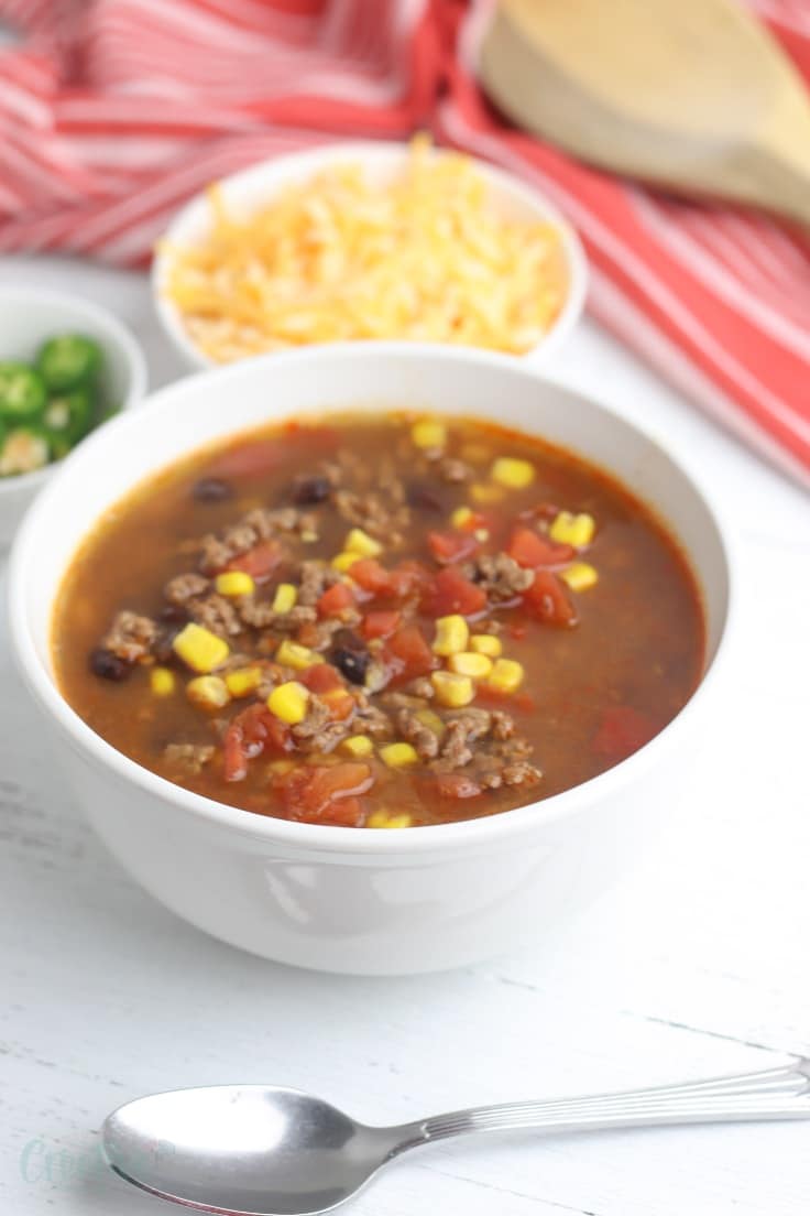 6 ingredients taco soup recipe