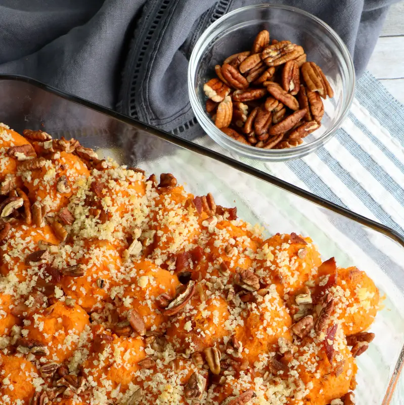 Twice Baked Sweet Potato Casserole