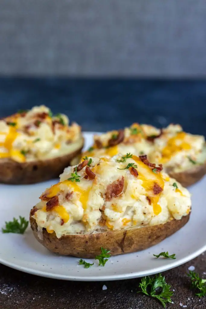 Cheesy Air Fryer Twice Baked Potatoes