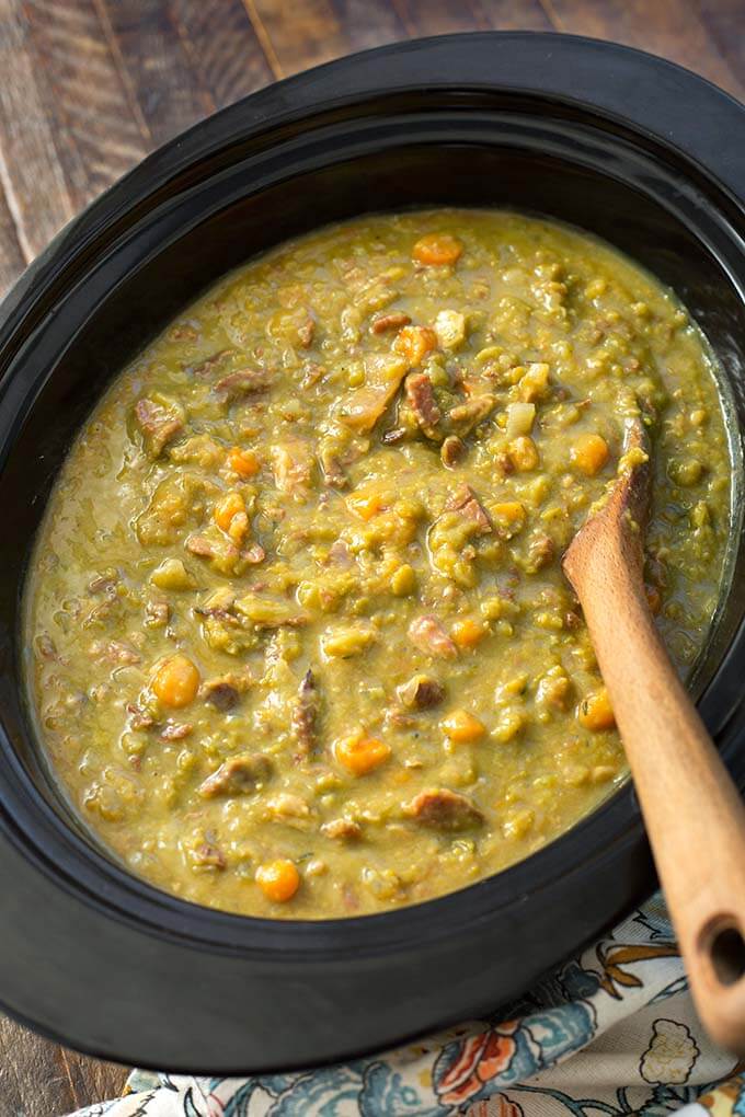 Crockpot split pea soup