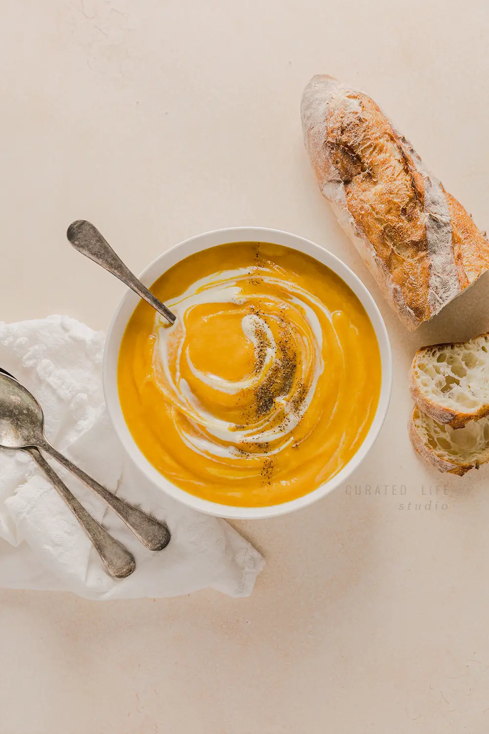 Pumpkin and split pea soup