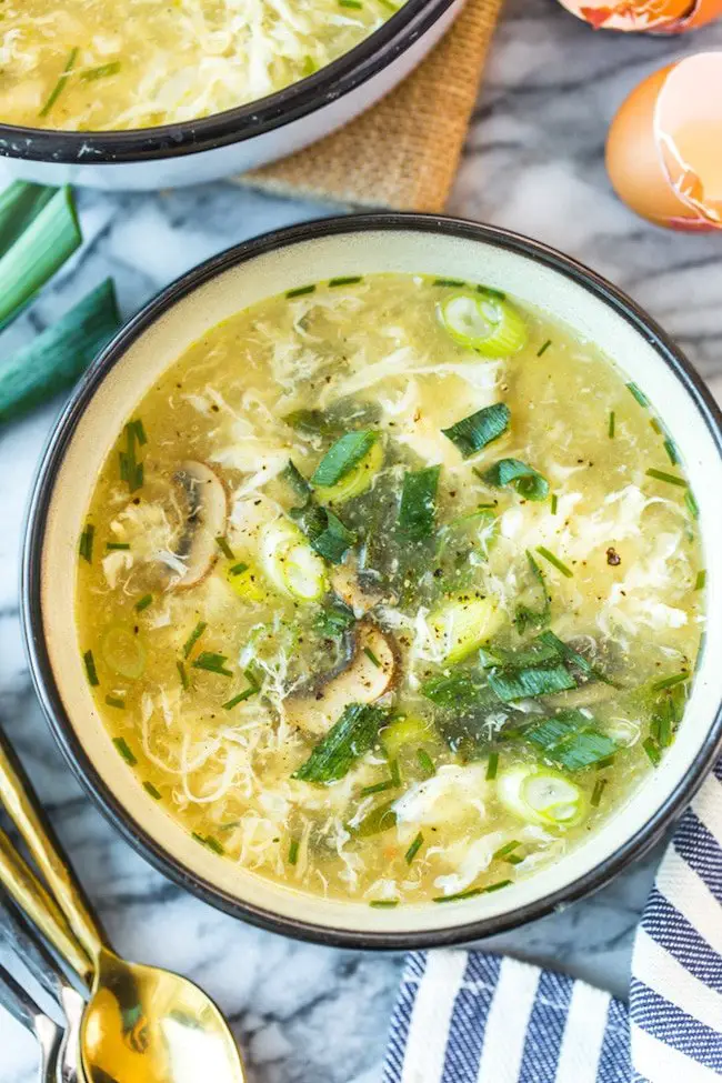 Ginger and Spring Onion Egg Drop Soup